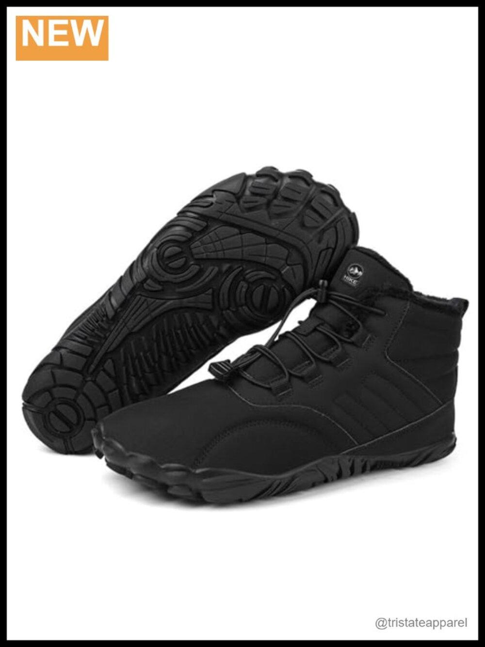 Barefoot Hiking Boots Winter Non-slip Wide Toe Box Pull-On Synthetic Rubber